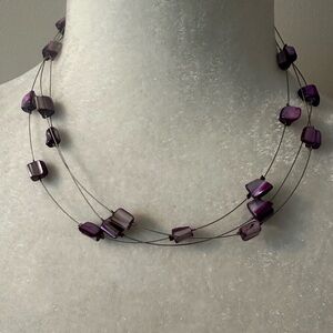 NWOT Purple Beaded Necklace